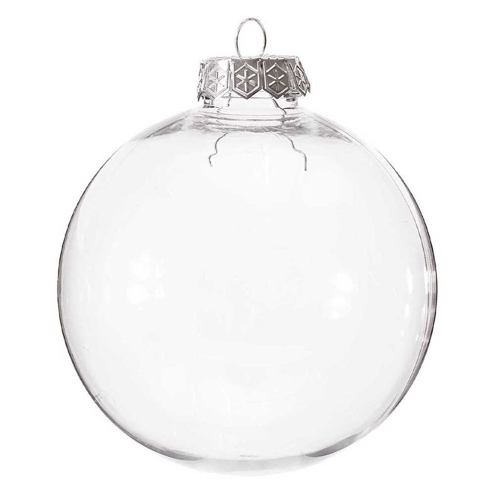 Plastic Fillable Christmas Bauble | Heart or Ball | One Part with Removable Cap