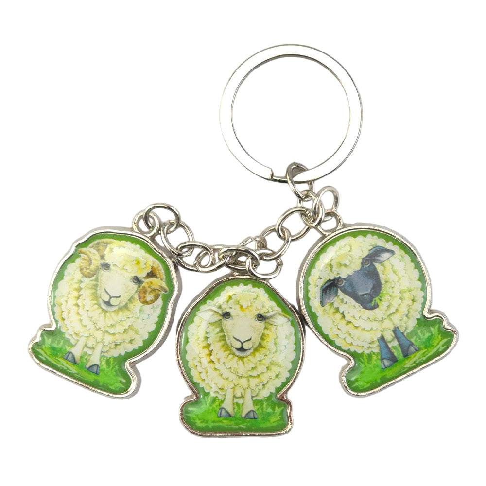 Sheep | Metal Charm Keyring | Mini Gift | Cracker Filler