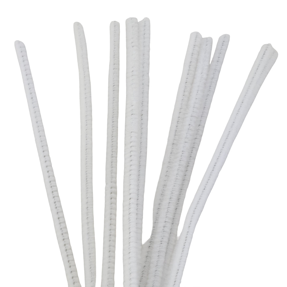 Single Colour | 30cm Craft Pipecleaners | Chenille Stems | 6mm Wide | Pack of 10