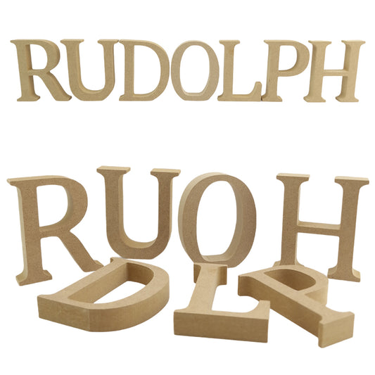 RUDOLPH | Create Your Own Wood Christmas Word | 8cm or 13cm Wood Letters