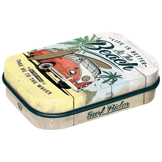 VW Camper | At the Beach | 15g Sugar Free Mint Tin | Cracker Filler | Mini Gift