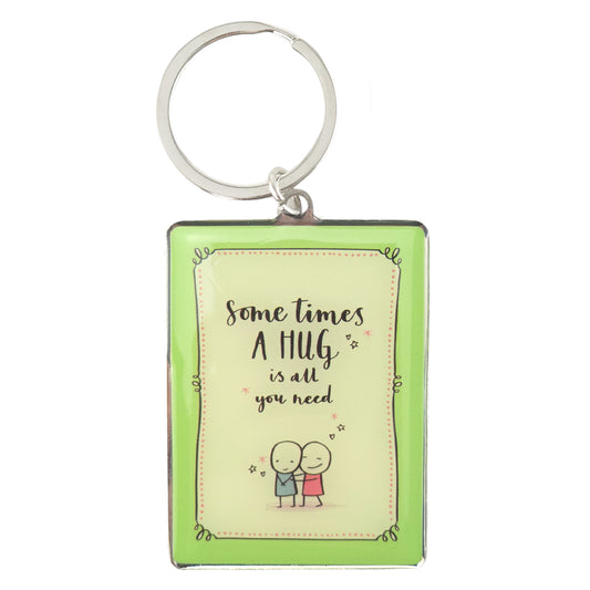 Sometimes A Hug Is All You Need | Metal Keyring | Mini Gift | Cracker Filler