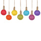 7 6cm Felt Hanging Bulb Baubles - Christmas Decoration | Fairtrade Felt