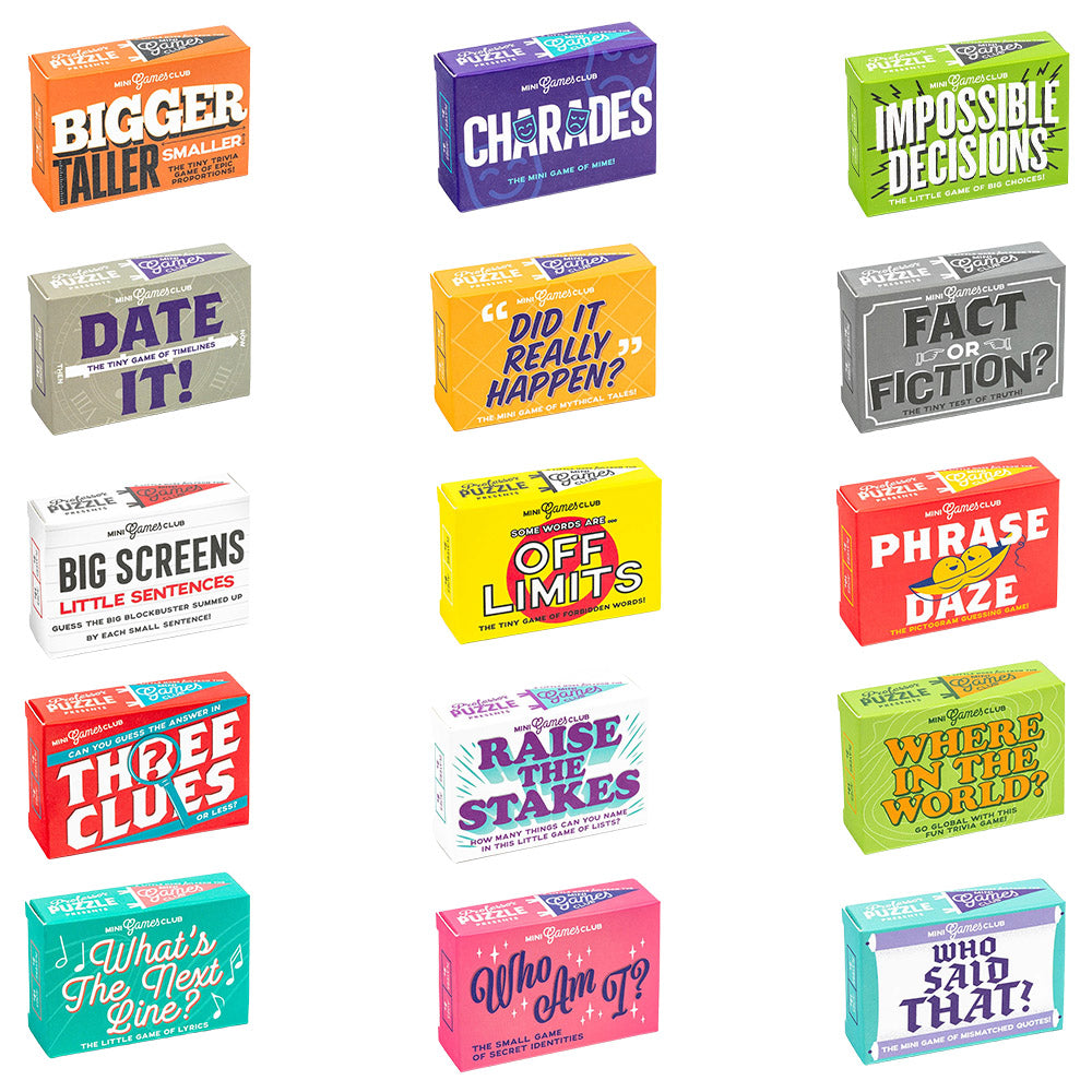 Mini Boxed Card Games | Various Designs | Cracker Filler | Mini Gift