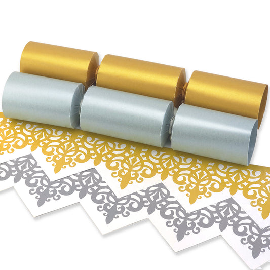 Gold & Silver | Craft Kit to Make 8 Crackers | Recyclable | Cracker Making