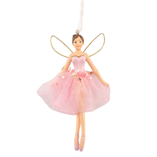 Pastel Pink Fairy | Christmas Tree Decoration | 13cm Tall | Gisela Graham