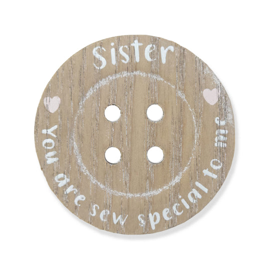 Sister | You Are Sew Special | Wood Button Magnet | Mini Gift | Cracker Filler