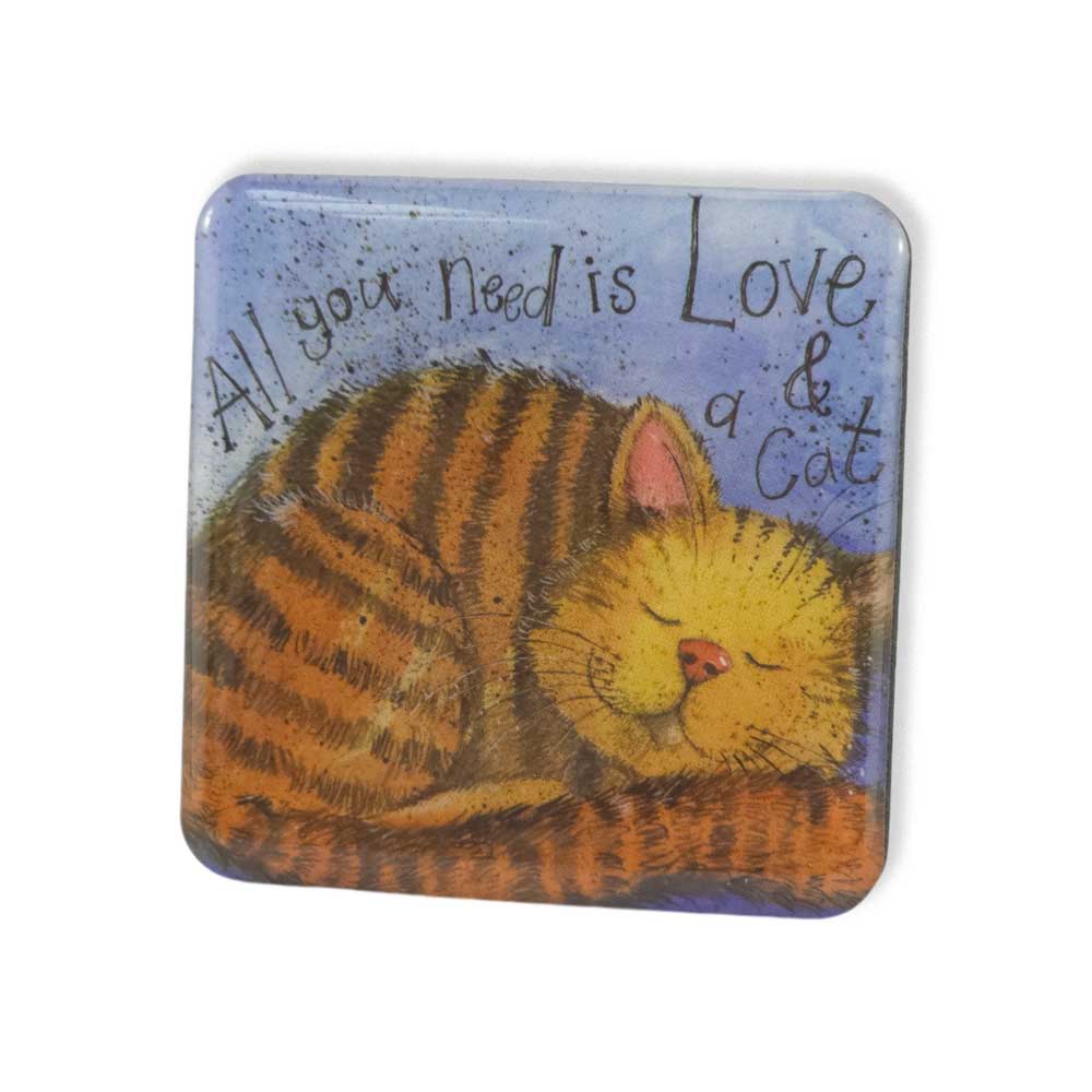 Love and a Cat | Fridge Magnet | Mini Gift | Cracker Filler