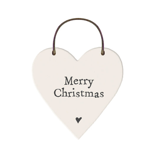 Merry Christmas | Little Wooden Hanging Heart | Mini Gift | Cracker Filler