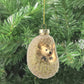 Hedgehog Glass Decoration | Glittered Christmas Tree Ornament | 8.5cm