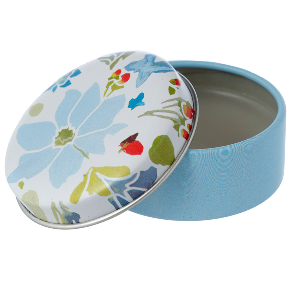 Pretty Blue Floral Lip Balm in Tin | Julie Dodsworth | Mini Gift | Cracker Filler