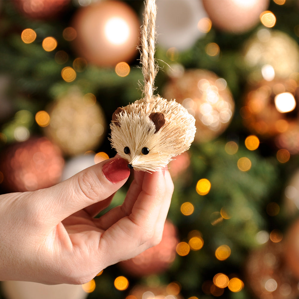 Bristle Hedgehog | Hanging Ornament | Mini Gift | Cracker Filler