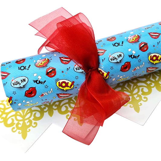 Pop Art Kiss | 6 Large Bowtastic Crackers | Make & Fill Your Own