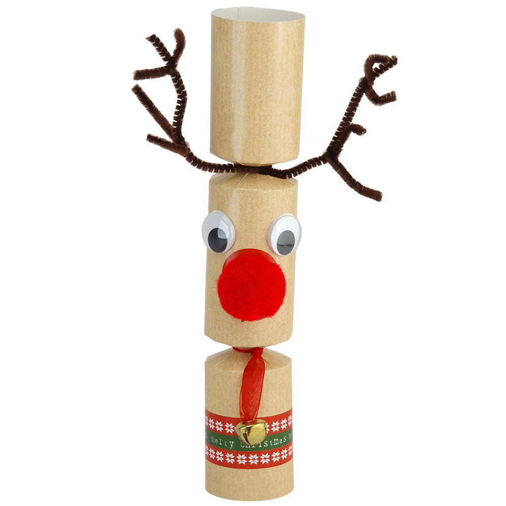 Standy Uppy Rudolph | Christmas Cracker Craft Kit | make 6 | Pipecleaner Antlers