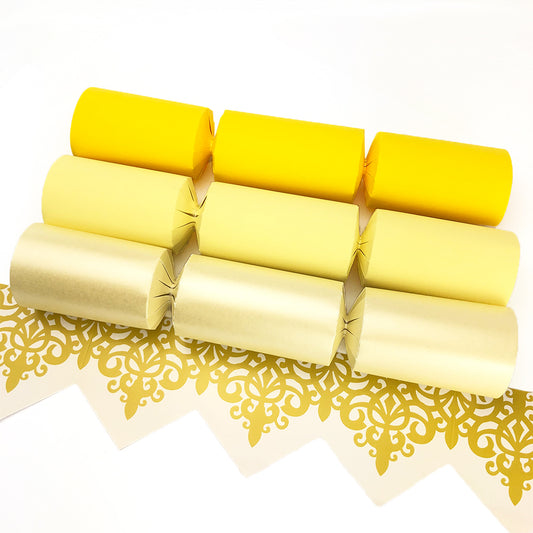 Shades of Yellow | Craft Kit to Make 12 Crackers | Recyclable | Cracker Making