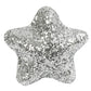 12 Wired Silver Glitter Stars for Christmas Wreaths & Faux Floristry