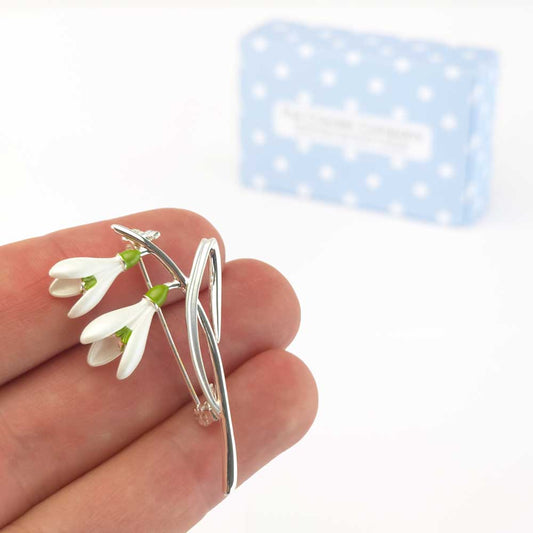 White Lily of the Valley Brooch | 4.5cm Long | Mini Gift | Cracker Filler