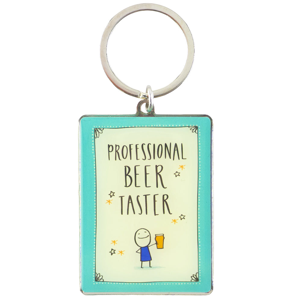 Professional Beer Taster | Metal Keyring | Mini Gift | Cracker Filler