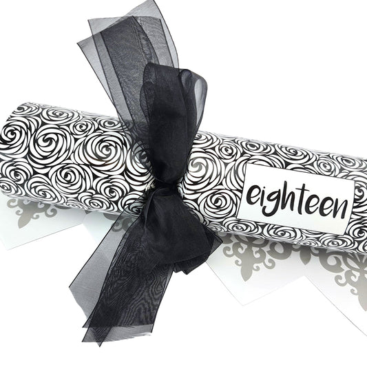 Black Rose - 18th Birthday | 6 Large Bowtastic Crackers | Make & Fill Your Own