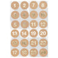 24 Advent Calendar Stickers | With Foil Numbers | 3cm Wide