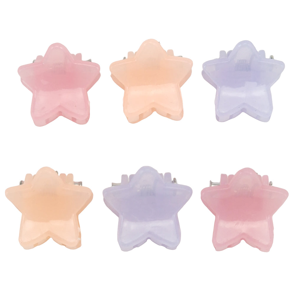 Pretty Pastel Mini Claw Hair Clips for Girls | 6 Pack | Mini Gift | Cracker Filler