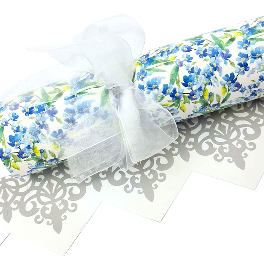 Watercolour Forget-Me-Nots | 6 Large Bowtastic Crackers | Make & Fill Your Own