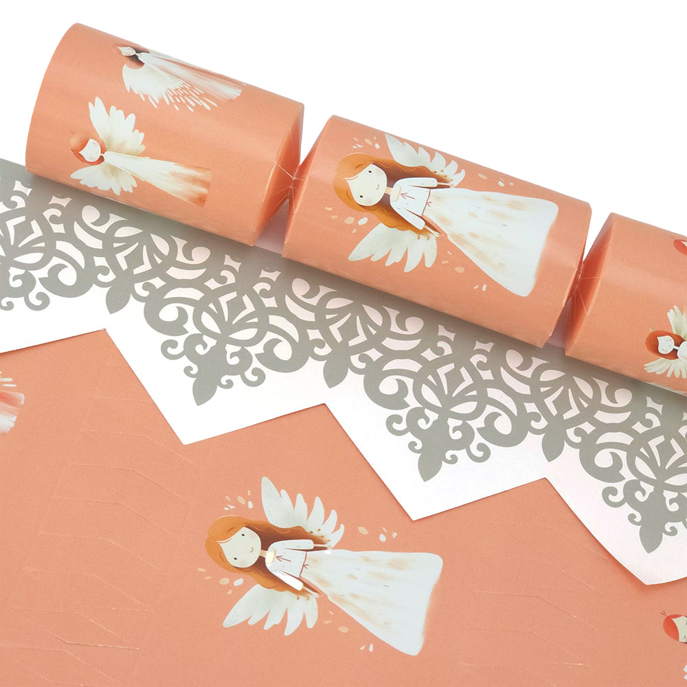 Whimsical Peach Christmas Angels | Cracker Making Craft Kit | Make & Fill Your Own