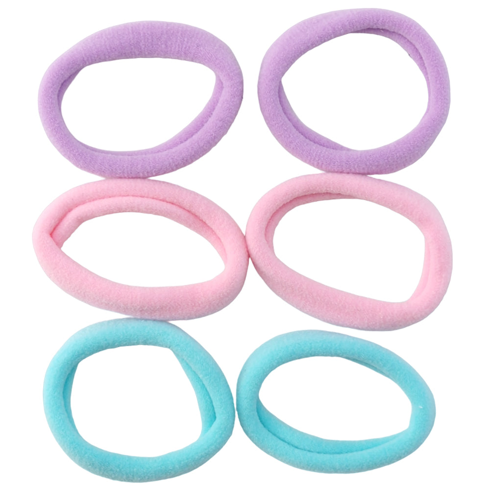 Pastel Shades | 6 Jersey Hair Elastics | Mini Gift | Cracker Filler