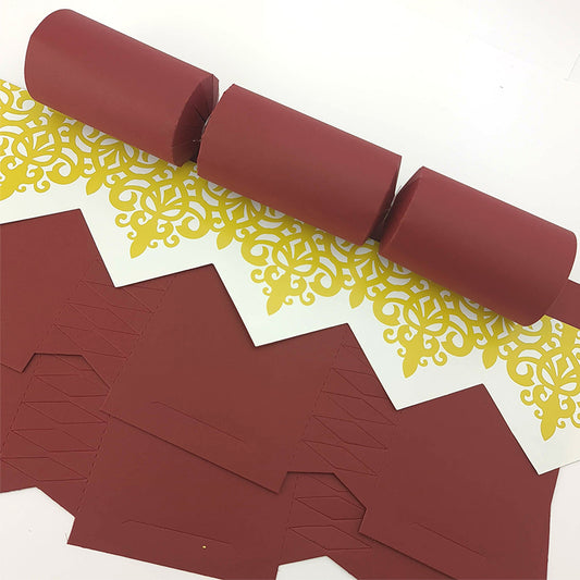 Burgundy Red | Cracker Making DIY Craft Kits | Make Your Own | Eco Recyclable