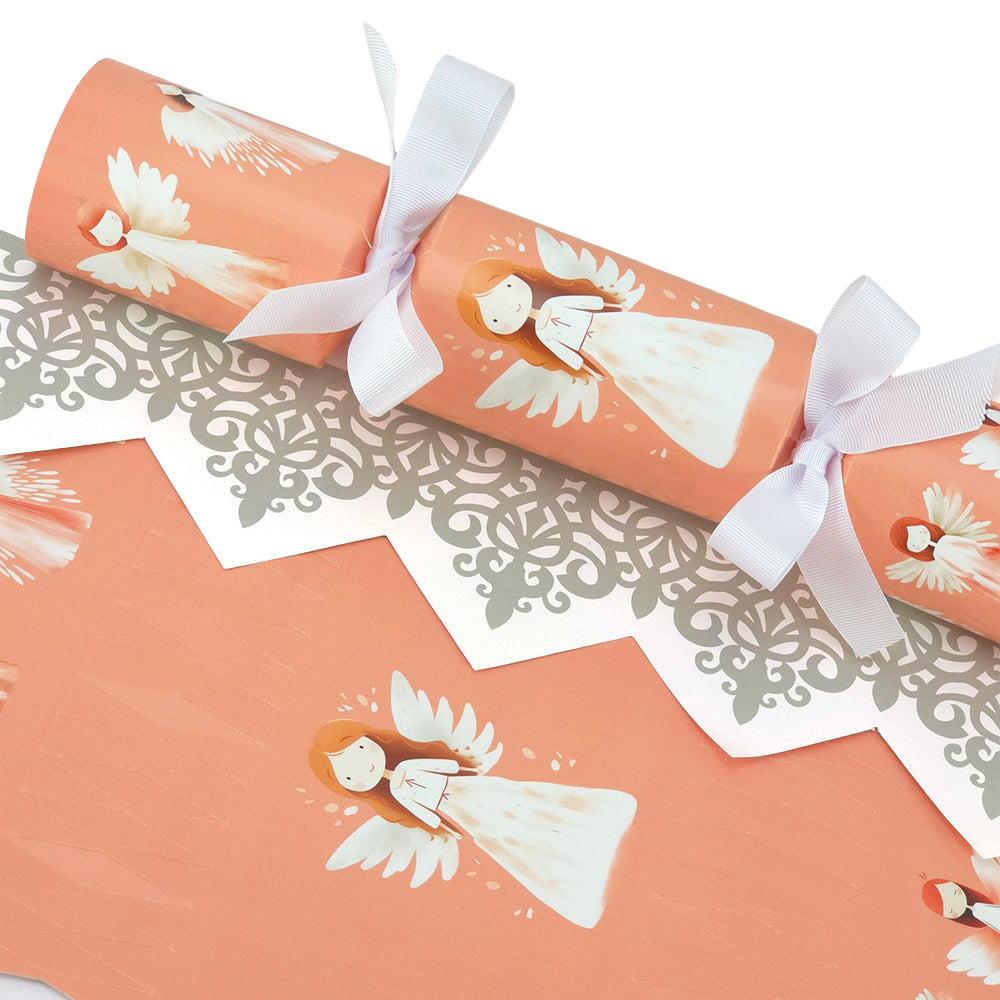 Whimsical Peach Christmas Angels | Cracker Making Craft Kit | Make & Fill Your Own