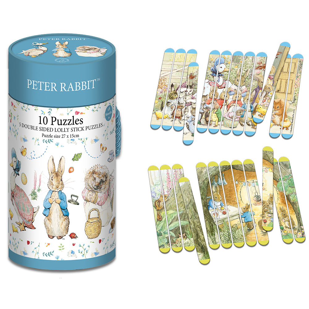 10 Peter Rabbit Lolly Stick Puzzles | Kids Gift | Beatrix Potter