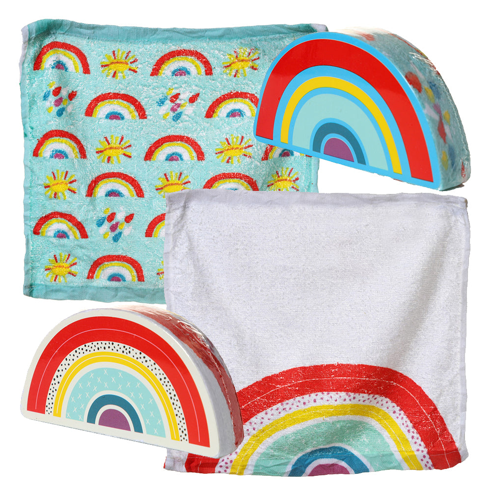 Modern Rainbow | Compressed Flannel | Mini Gift | Cracker Filler