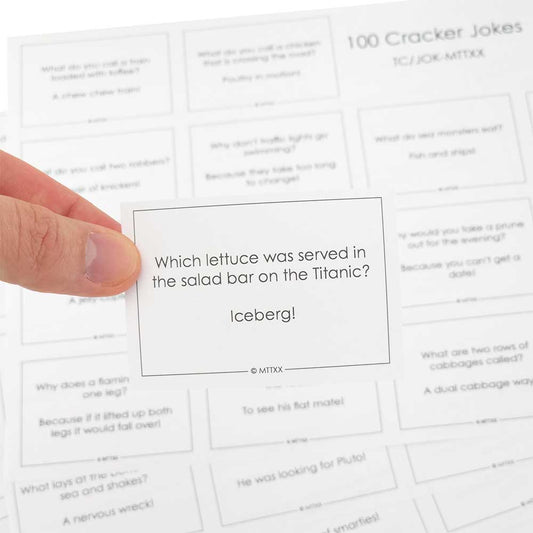 100 Assorted Jokes | Make & Fill Your Own Crackers