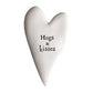 Hugs & Kisses | Little Ceramic Heart Token | Mini Gift | Cracker Filler