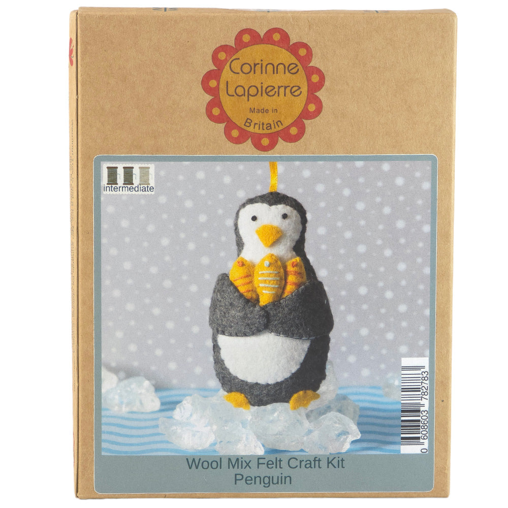 Christmas Penguin Hanging Ornament | Mini Felt Sewing Kit | Corinne Lapierre