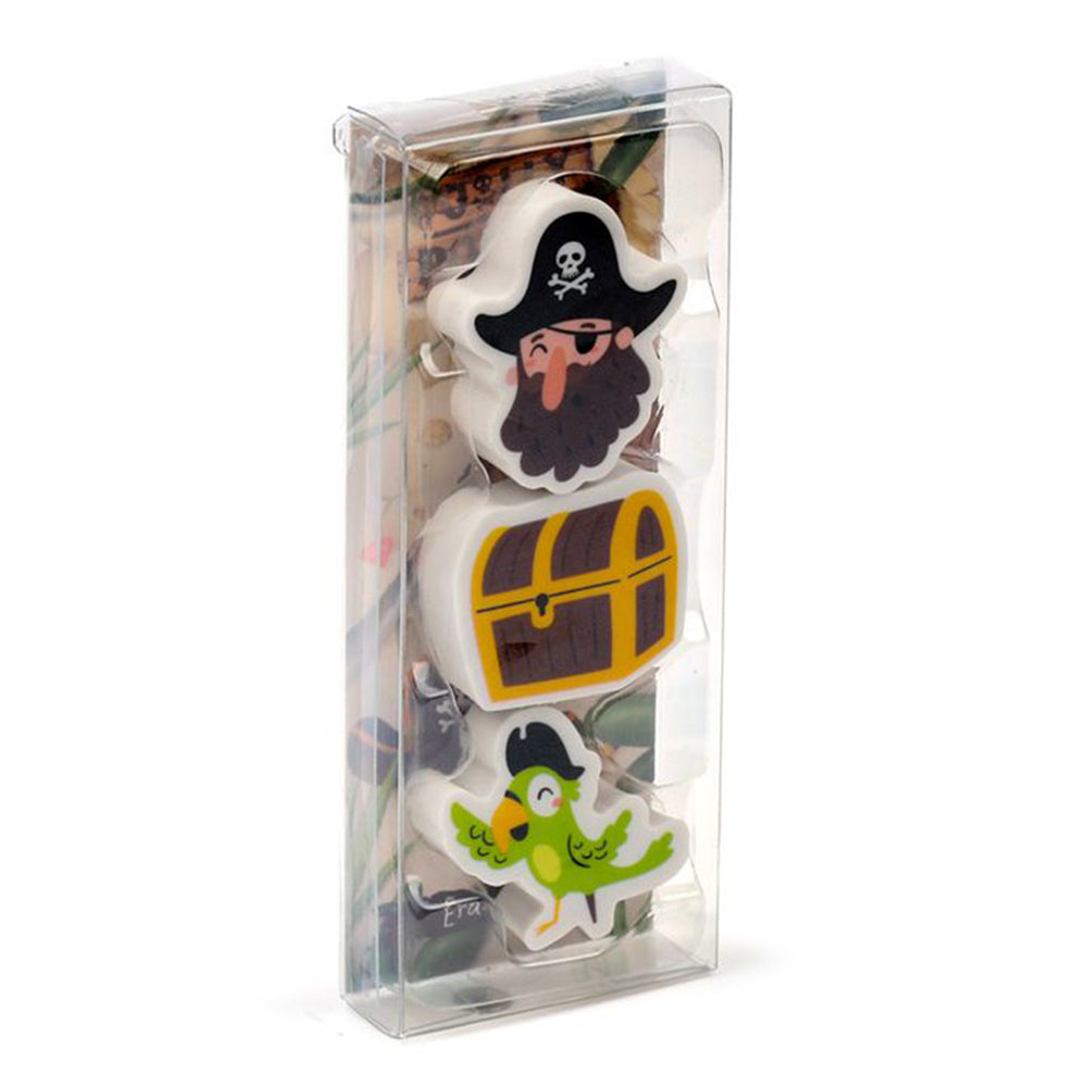 Pirates | 3 Piece Eraser Set | Mini Gift | Cracker Filler