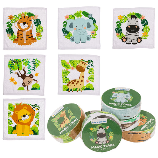 Safari Animals | Magic Expanding Flannel | Single | Little Gift | Cracker Filler