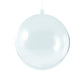 70mm | Single | Two Part Fillable Transparent Plastic Bauble | Christmas Ornament