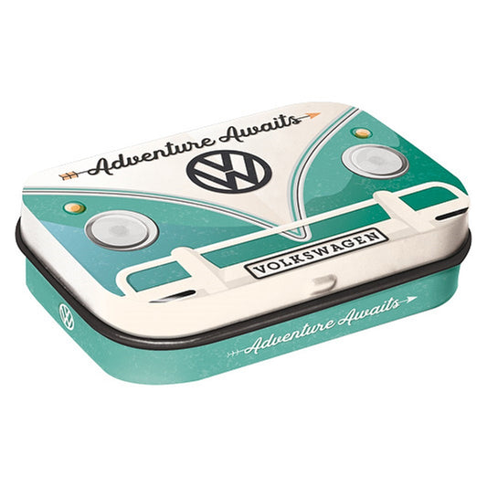 VW Bulli Adventure Awaits | Sugar Free Mint Tin | Mini Gift | Cracker Filler