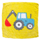 Little Tractors | Compressed Flannel | Single | Mini Gift | Cracker Filler