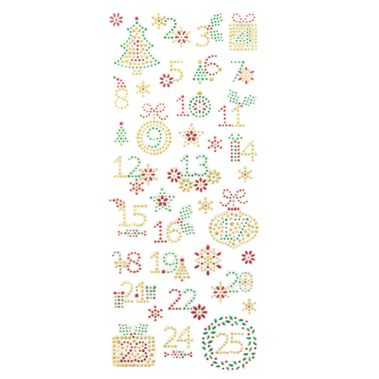 Advent Numbers | Gem Style Sticker Sheet