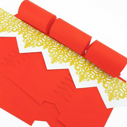 Bright Red | Cracker Making DIY Craft Kits | Make Your Own | Eco Recyclable