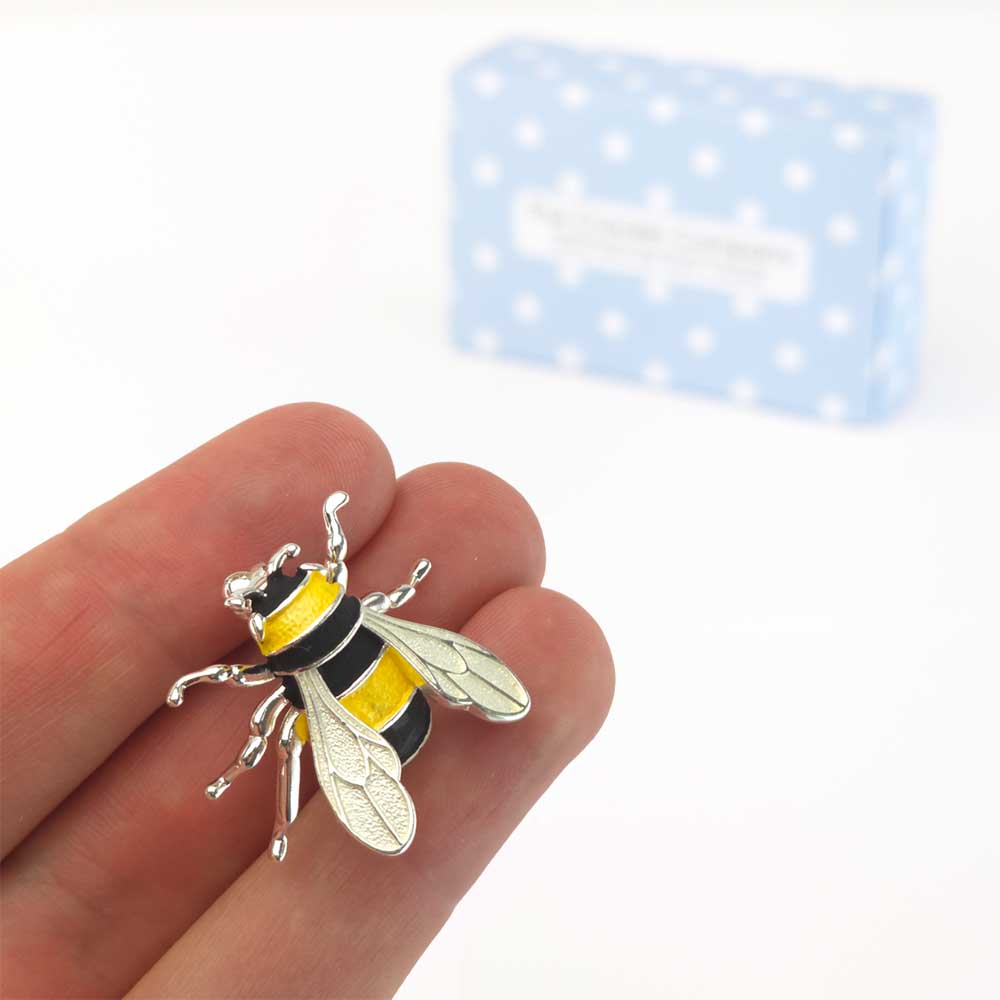 Honey Bee Brooch | 3cm Wide | Mini Gift | Cracker Filler