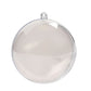 70mm | Single | Fillable Two-Part Transparent Plastic Bauble | Christmas Ornament