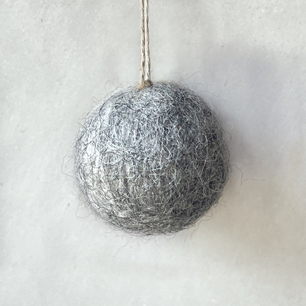 3.5cm Handmade Felt Christmas Tree Round Bauble | Cracker Filler | Mini Gift