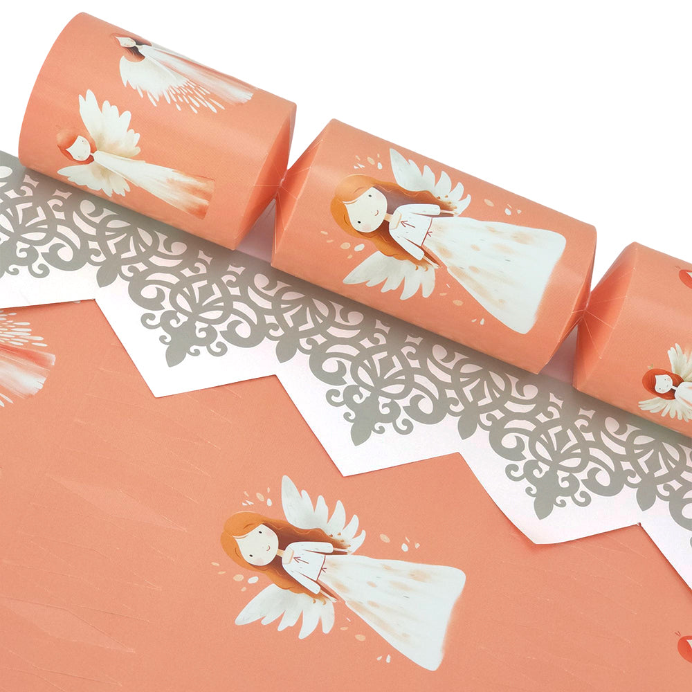 Whimsical Peach Christmas Angels | Cracker Making Craft Kit | Make & Fill Your Own