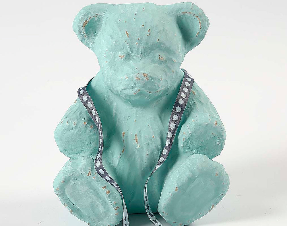 18cm Paper Mache Sitting Teddy Bear to Decopatch & Decorate| Papier Mache