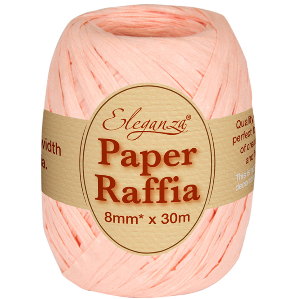 8mm x 30m Paper Raffia Ribbon Roll - Recyclable & Biodegradable - All Colours