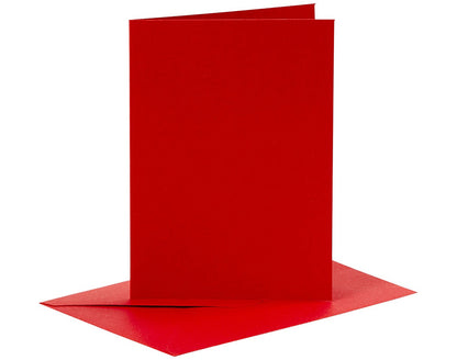 6 Coloured A6 Cards & Envelopes for Card Making Crafts | Card Making Blanks