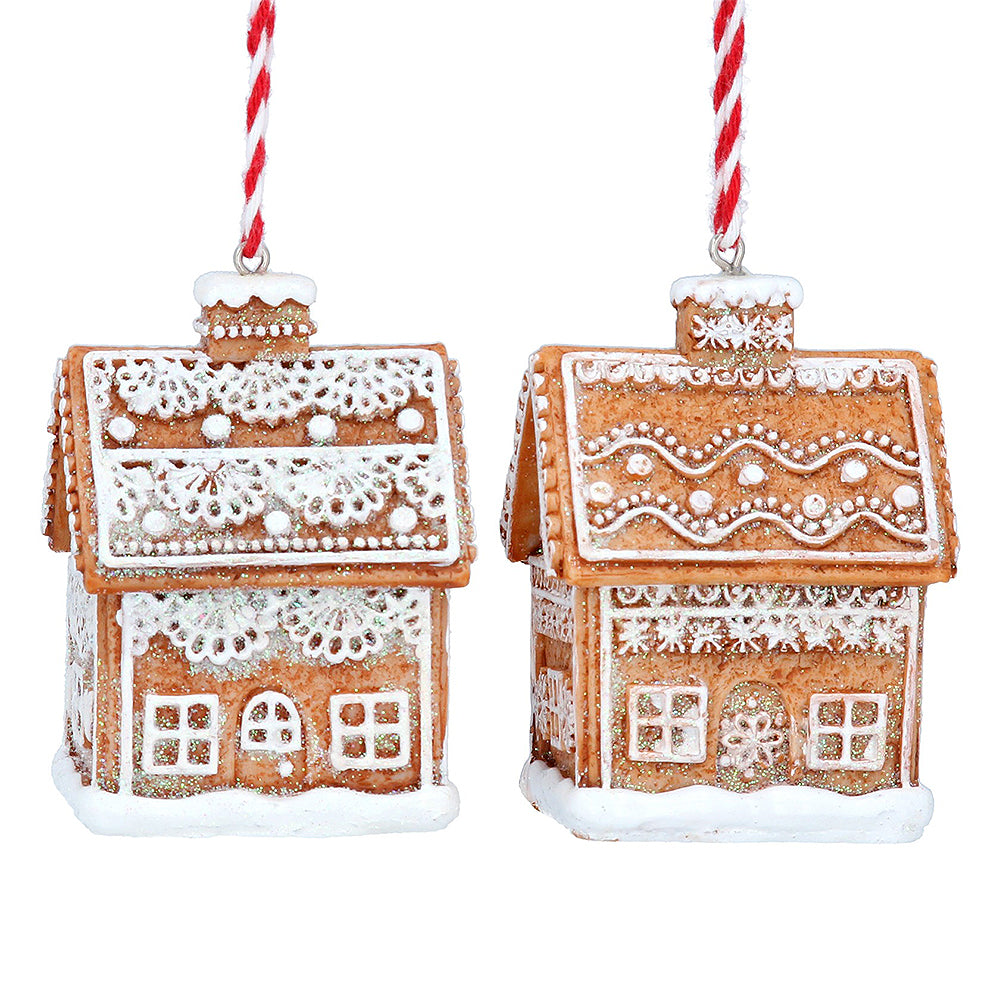 NEW - Lace Effect 3D Gingerbread House Christmas Ornament | Tree Decoration